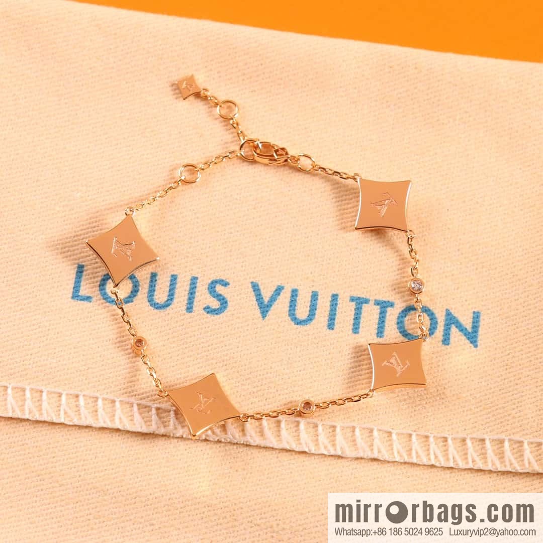 Louis Vuitton Louis Vuitton LV rhombus four-flower white shell, pink shell, malachite bracelet