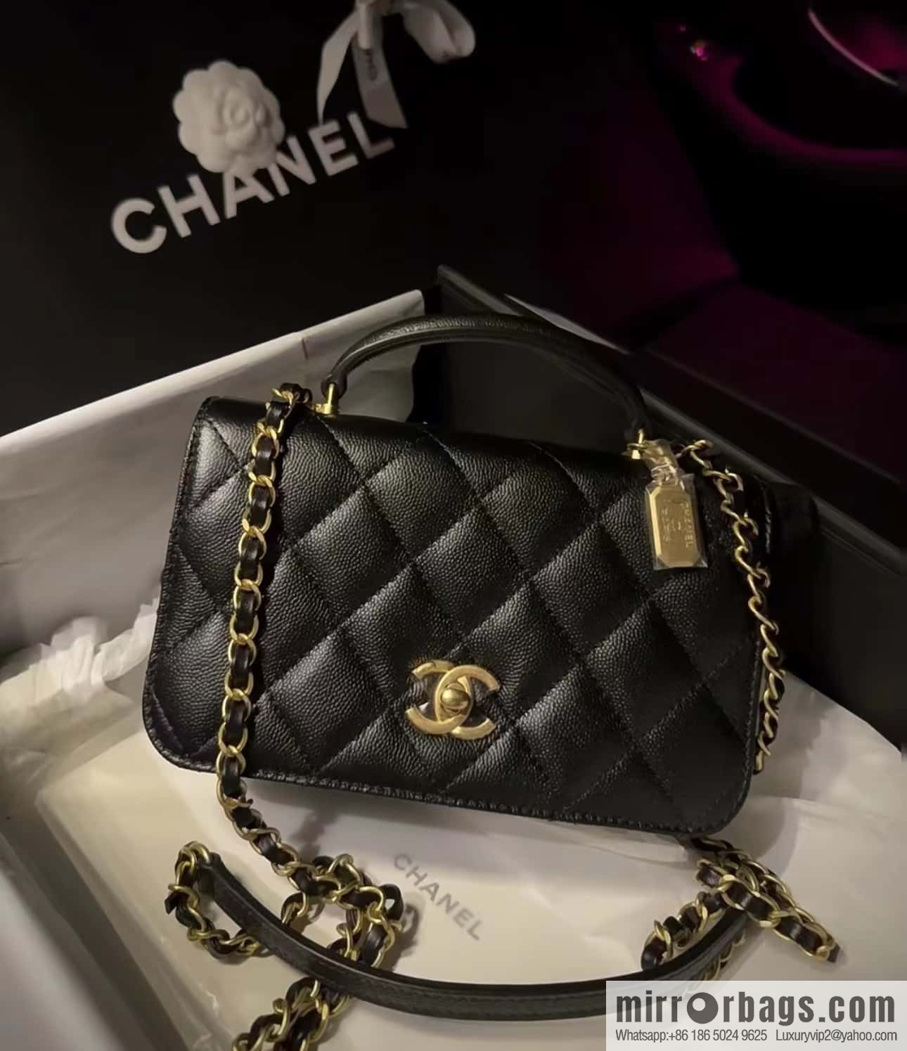 CHANEL 23B autumn and winter trailer series, hidden lychee leather organ bag AS4284