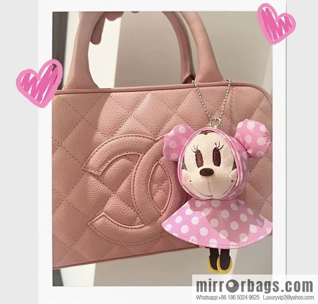 CHANEL CNNe same hot medieval bowling bag A20996 pink
