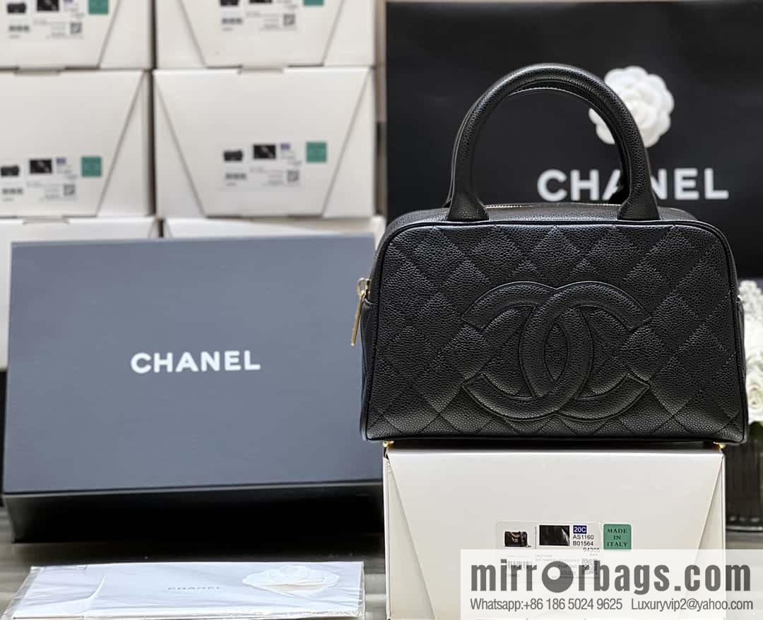 CHANEL CNNe same hot medieval bowling bag A20996 black
