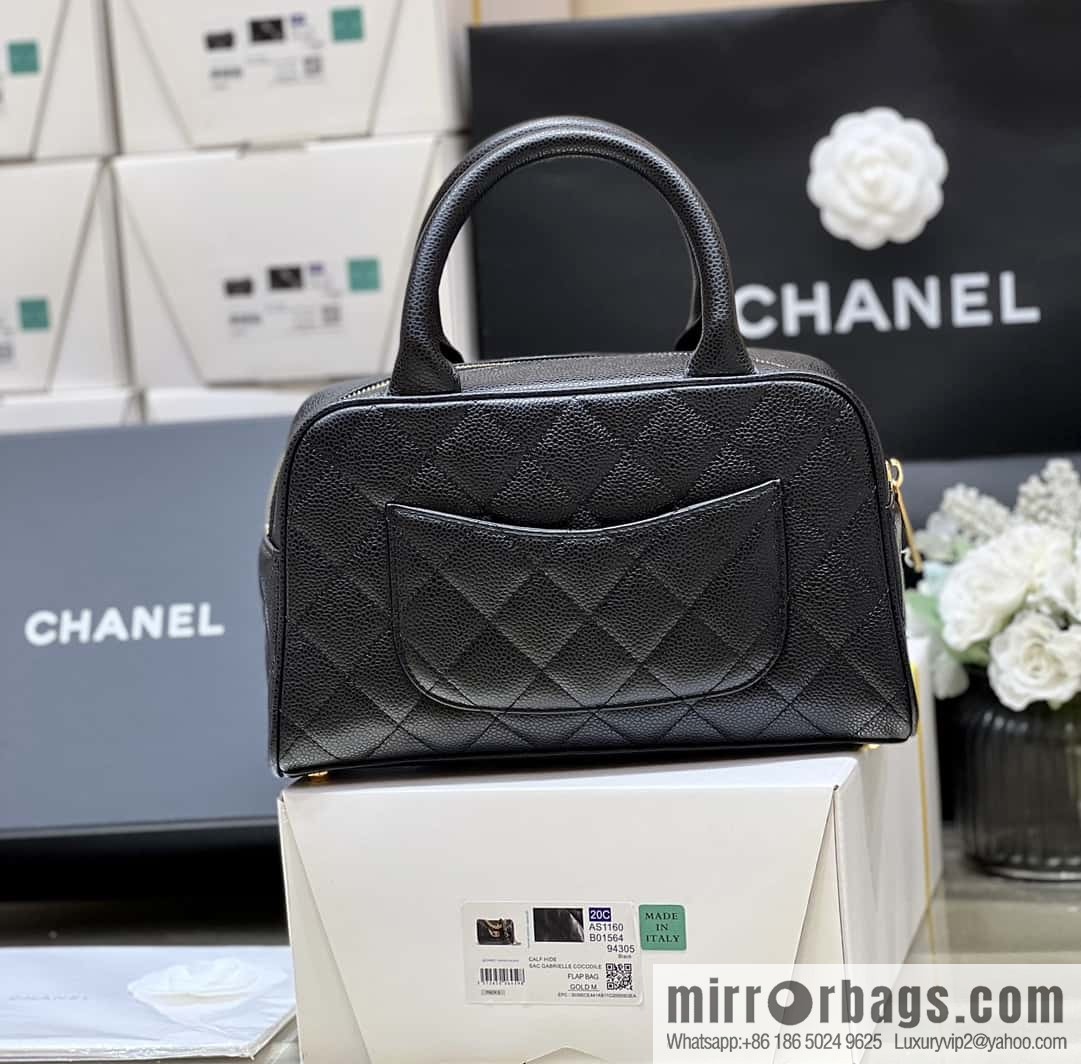 CHANEL CNNe same hot medieval bowling bag A20996 black