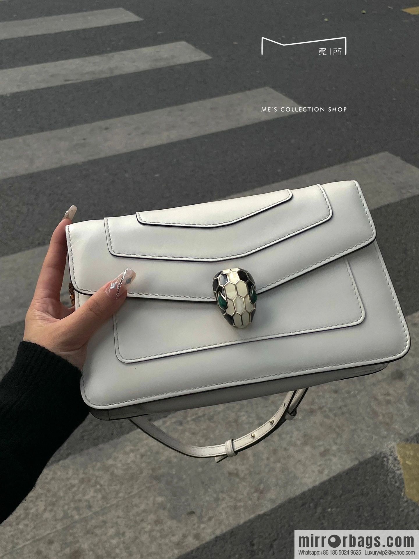𝘽𝙑𝙇𝙂𝘼𝙍𝙄𝙎𝙀𝙍𝙋𝙀𝙉𝙏𝙄𝙁𝙊𝙍𝙀𝙑𝙀𝙍 counter hot-selling series Serpenti Forever exquisite crossbody bag Model: 38102