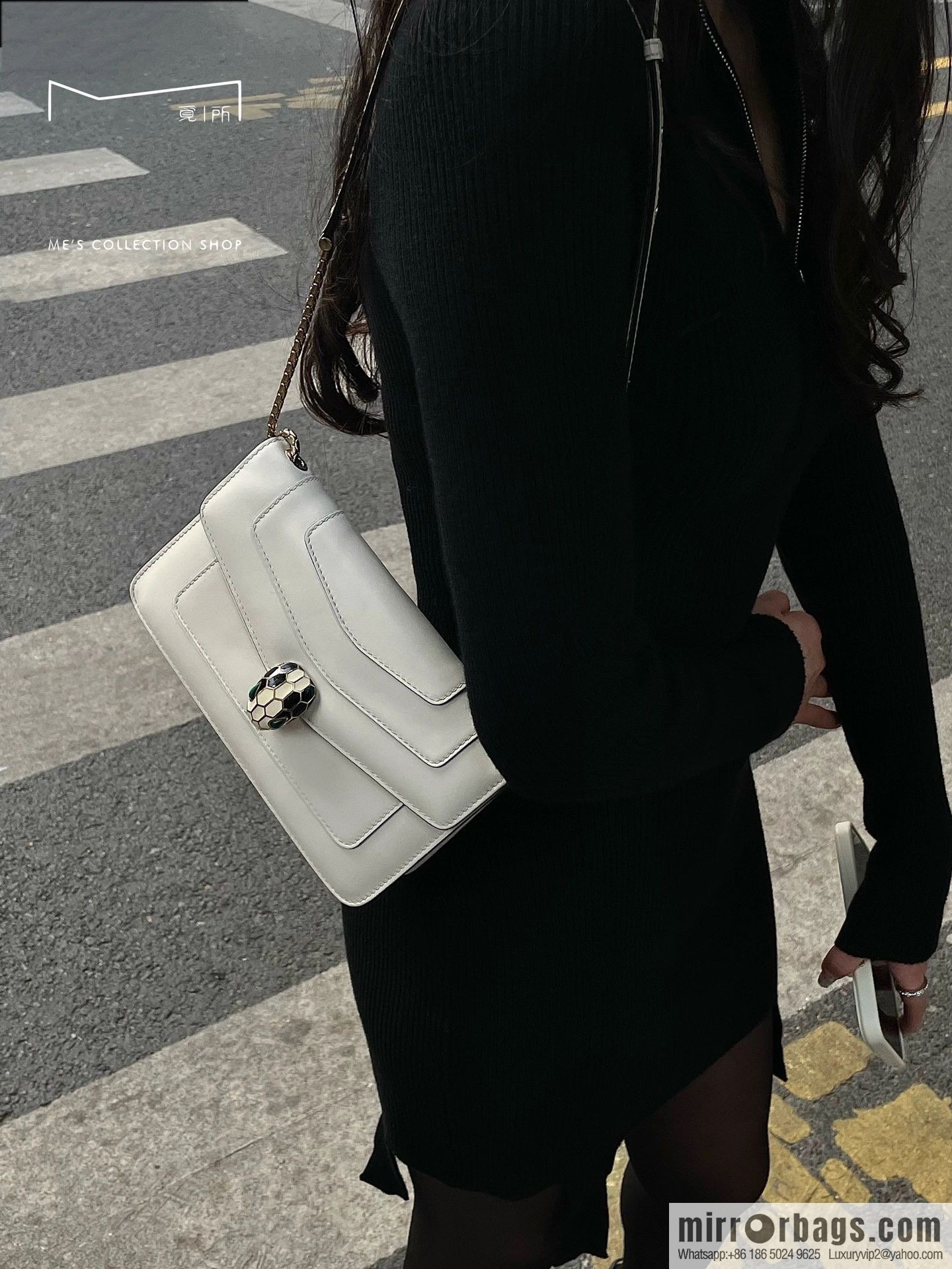 𝘽𝙑𝙇𝙂𝘼𝙍𝙄𝙎𝙀𝙍𝙋𝙀𝙉𝙏𝙄𝙁𝙊𝙍𝙀𝙑𝙀𝙍 counter hot-selling series Serpenti Forever exquisite crossbody bag Model: 38102