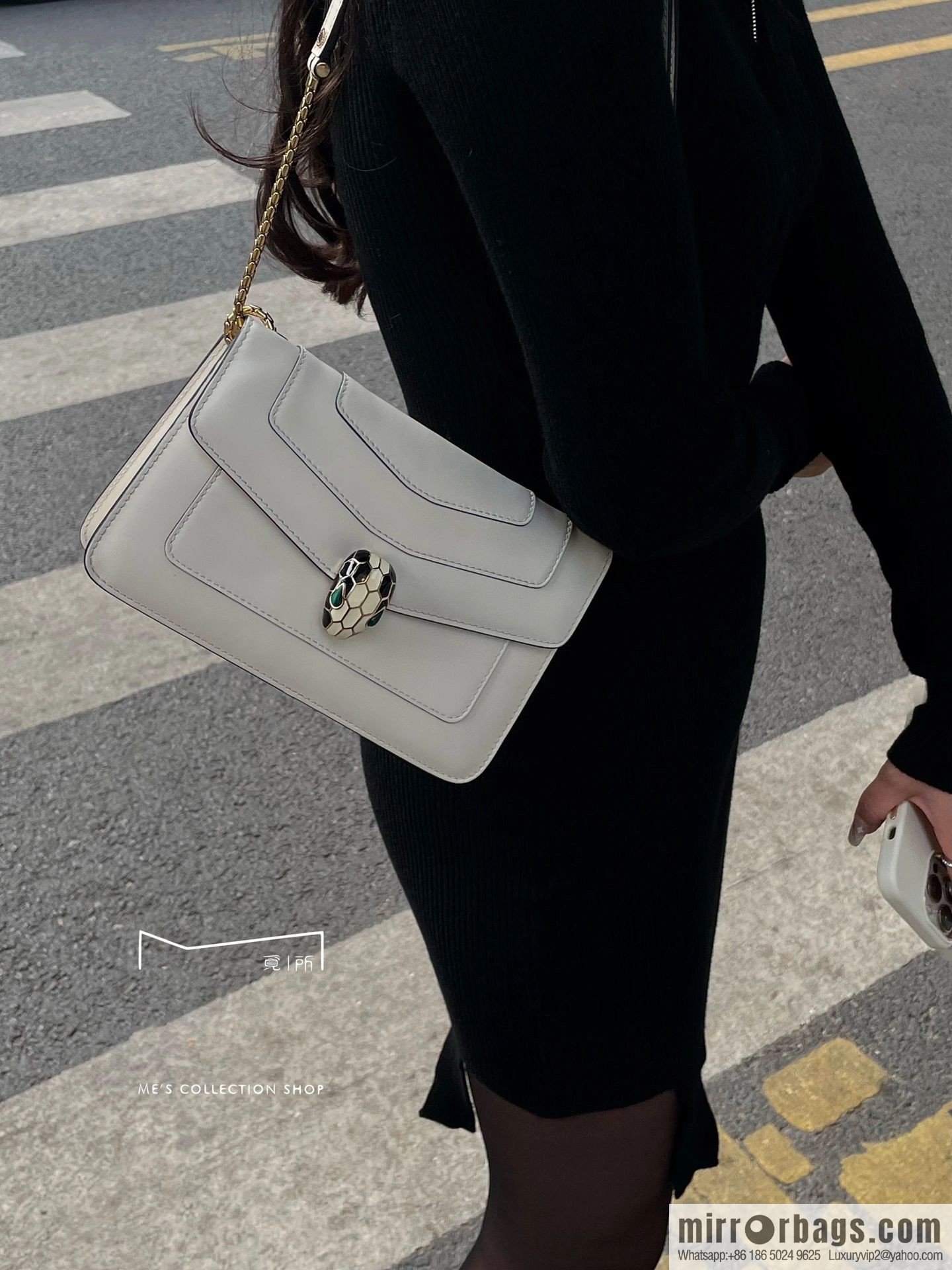 𝘽𝙑𝙇𝙂𝘼𝙍𝙄𝙎𝙀𝙍𝙋𝙀𝙉𝙏𝙄𝙁𝙊𝙍𝙀𝙑𝙀𝙍 counter hot-selling series Serpenti Forever exquisite crossbody bag Model: 38102