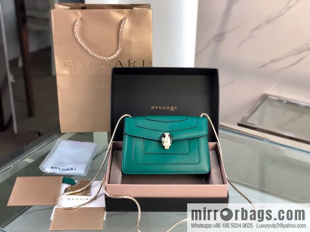 [Bvlgari] Bulgari counter new iconic Serpenti Forever mini double-layer snakehead bag Model: 288113
