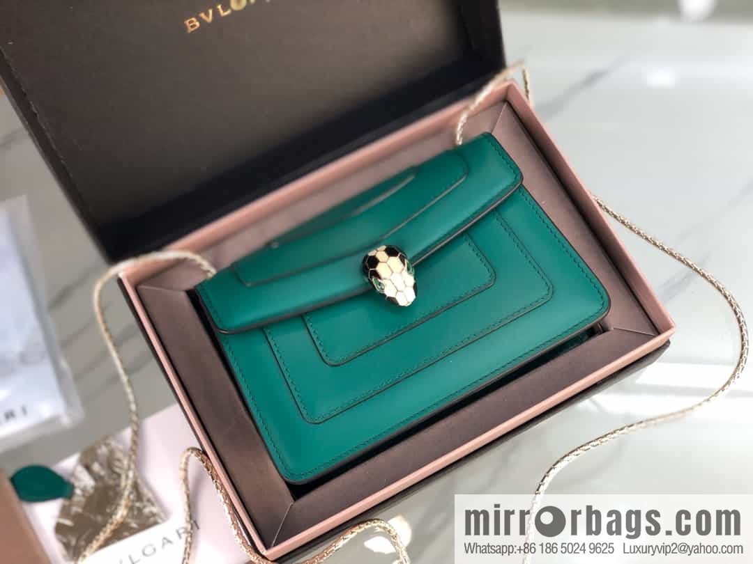 [Bvlgari] Bulgari counter new iconic Serpenti Forever mini double-layer snakehead bag Model: 288113
