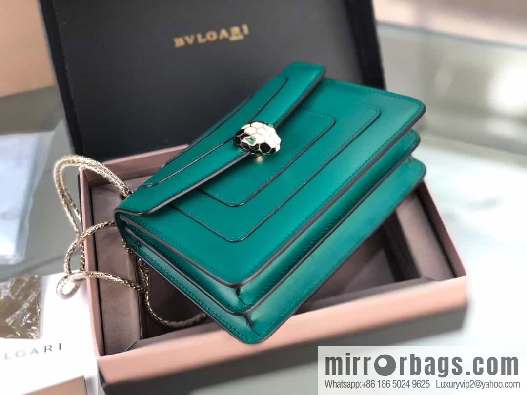 [Bvlgari] Bulgari counter new iconic Serpenti Forever mini double-layer snakehead bag Model: 288113