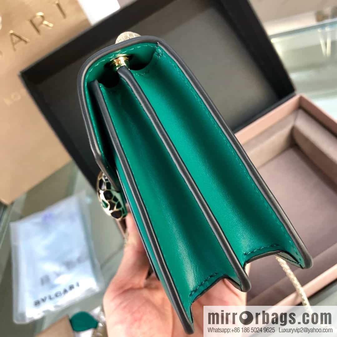 [Bvlgari] Bulgari counter new iconic Serpenti Forever mini double-layer snakehead bag Model: 288113