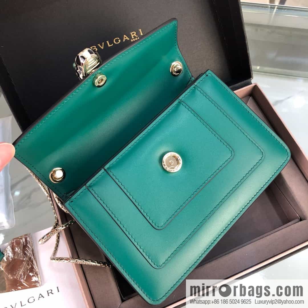 [Bvlgari] Bulgari counter new iconic Serpenti Forever mini double-layer snakehead bag Model: 288113
