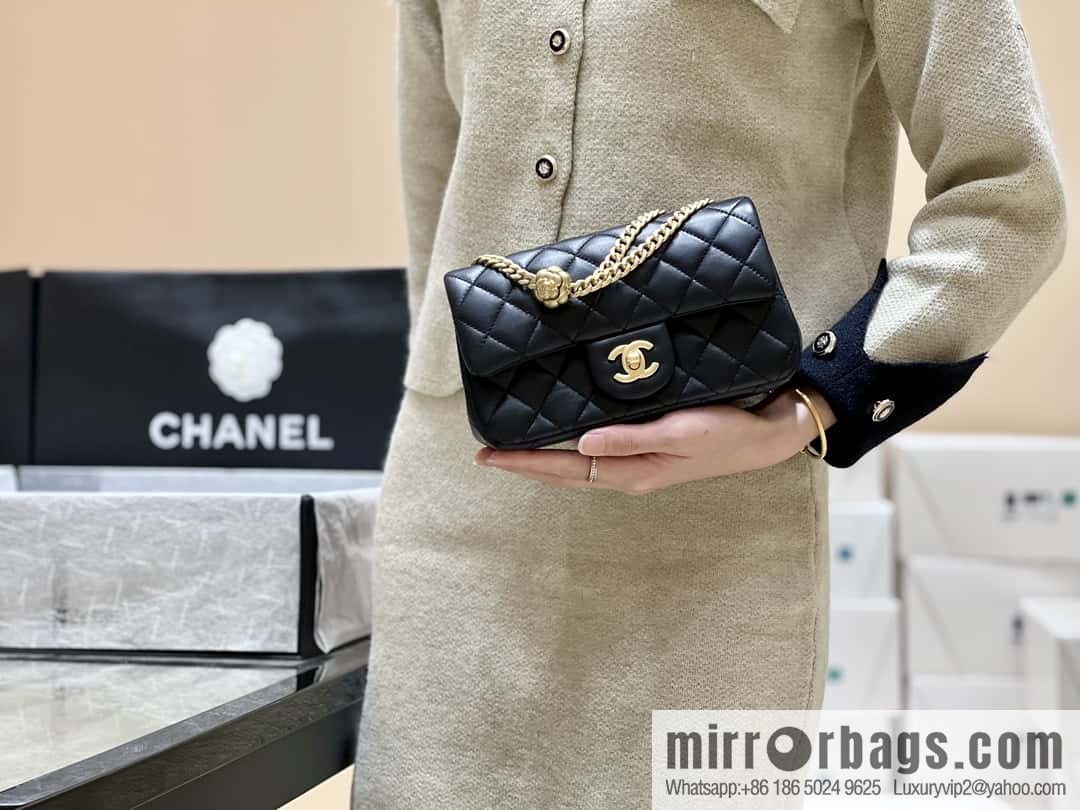 CHANEL 23S Camellia adjustment buckle, large mini20cm AS4041