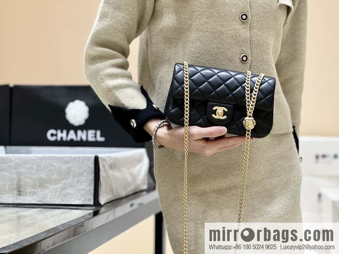 CHANEL 23S Camellia adjustment buckle, large mini20cm AS4041