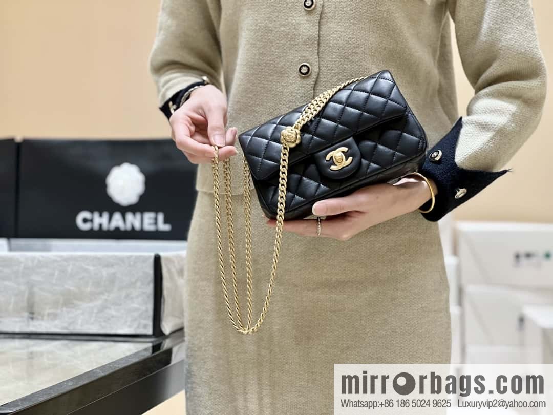 CHANEL 23S Camellia adjustment buckle, large mini20cm AS4041