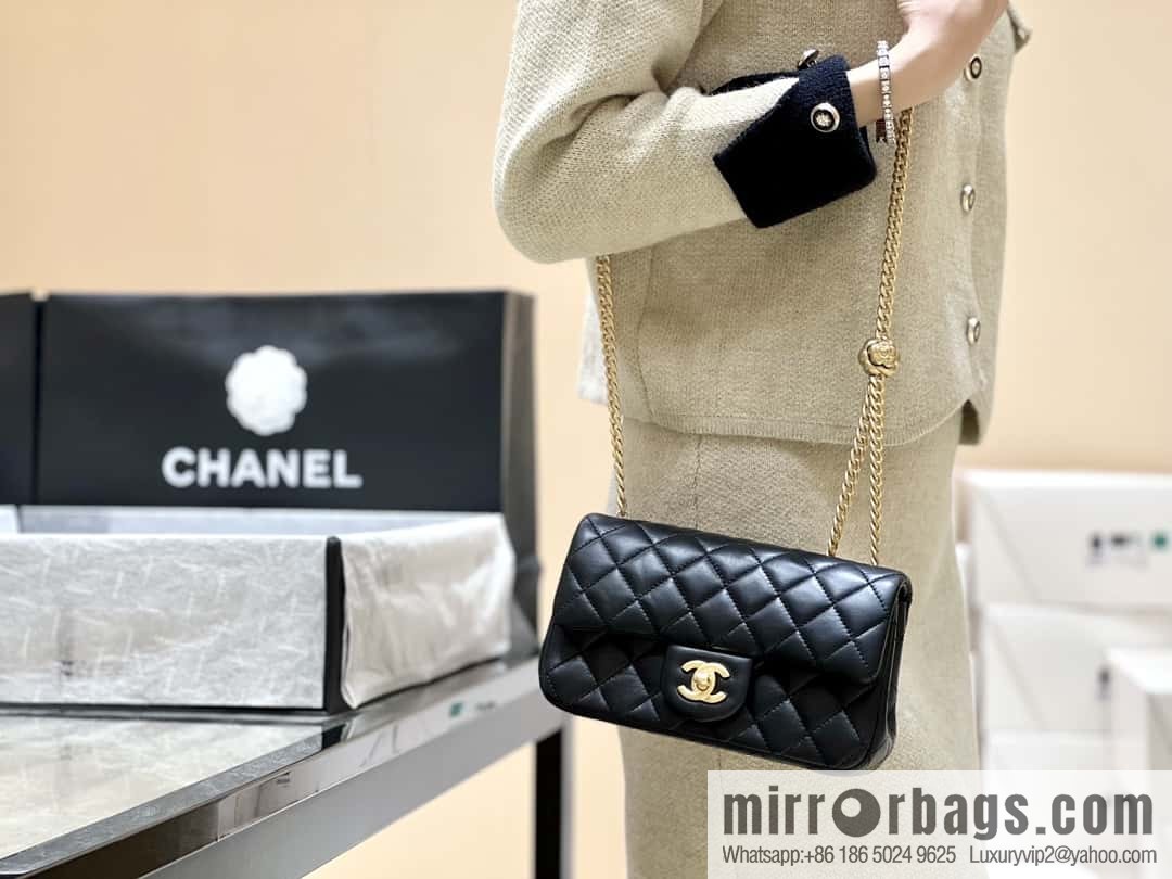CHANEL 23S Camellia adjustment buckle, large mini20cm AS4041