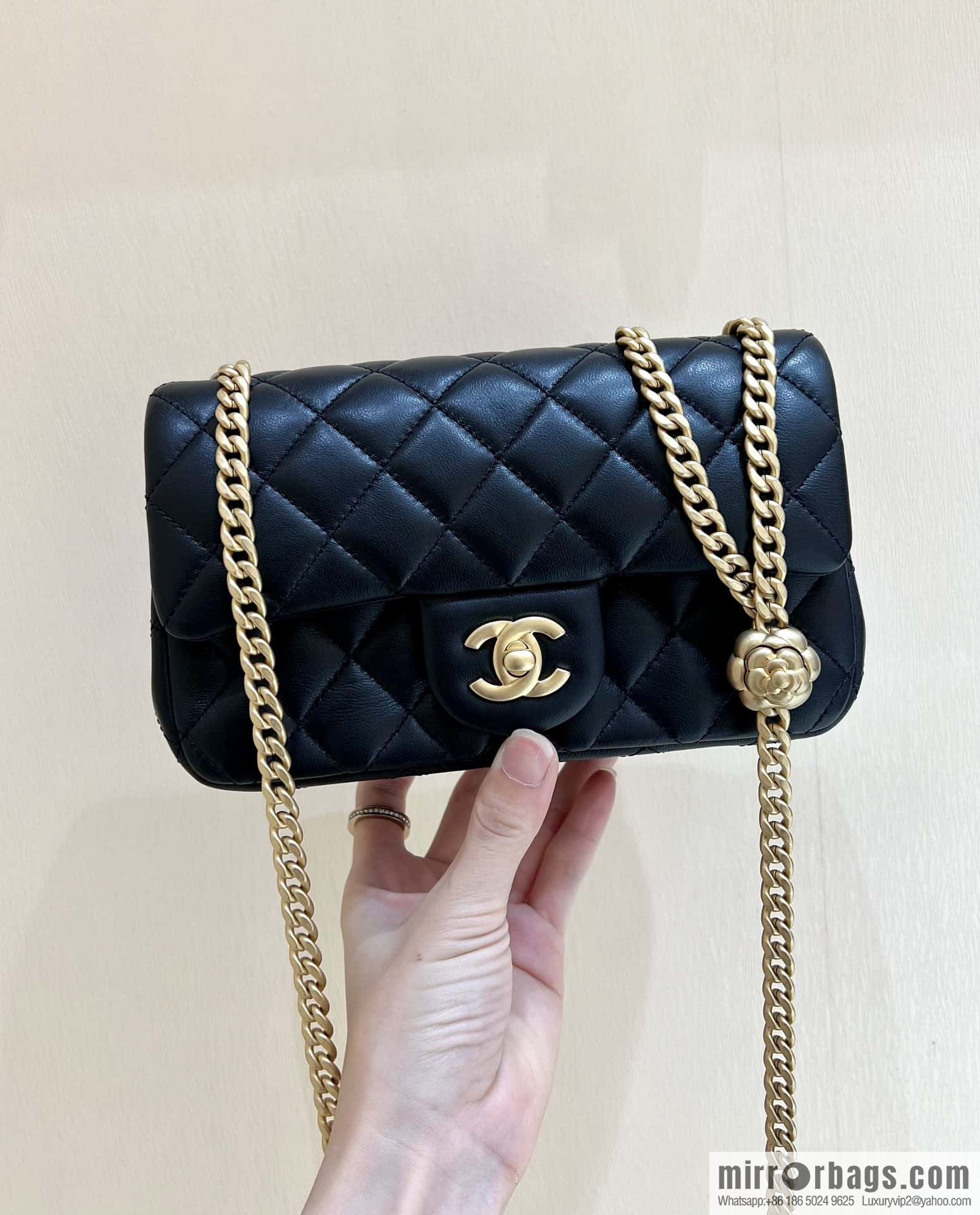 CHANEL 23S Camellia adjustment buckle, large mini20cm AS4041
