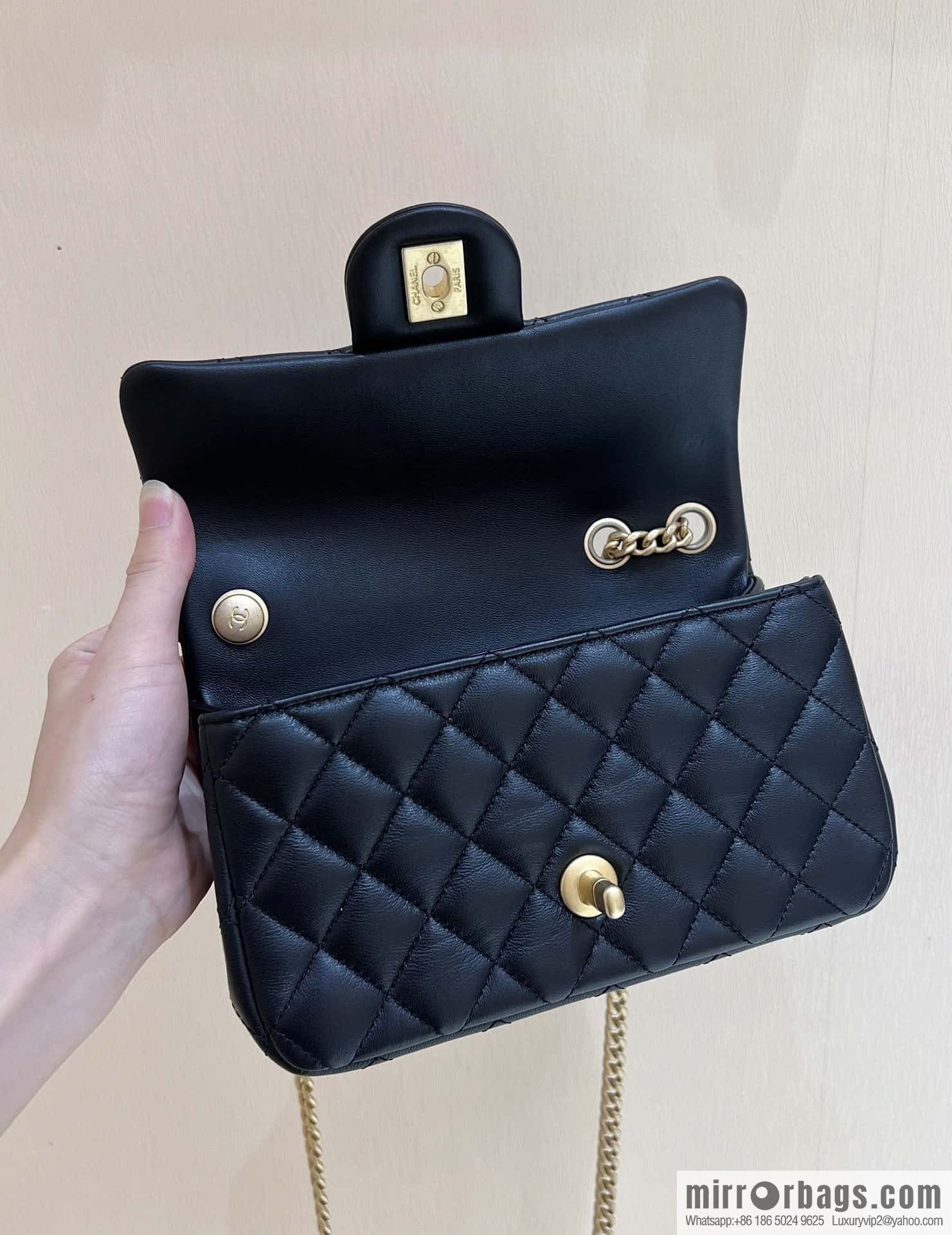 CHANEL 23S Camellia adjustment buckle, large mini20cm AS4041