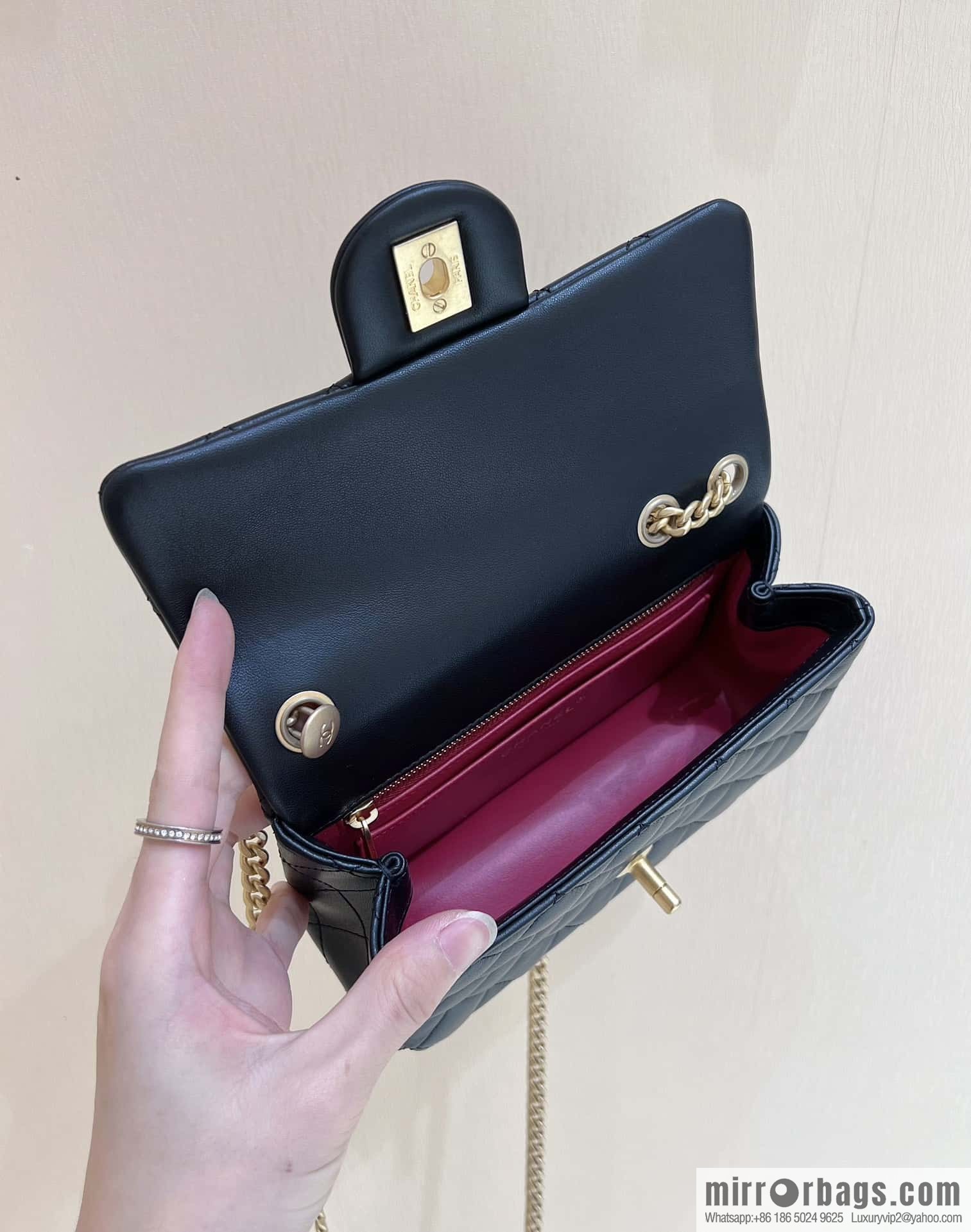 CHANEL 23S Camellia adjustment buckle, large mini20cm AS4041