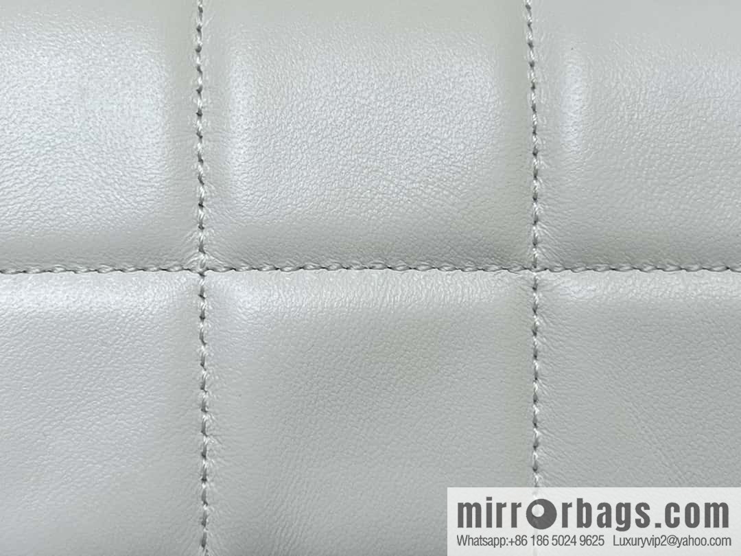 CHANEL 23C dice chain strap square fat man AS3744 white