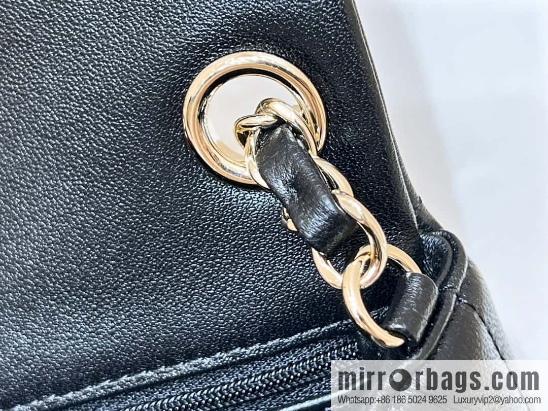 CHANEL 23C dice chain strap fat AS3744 black