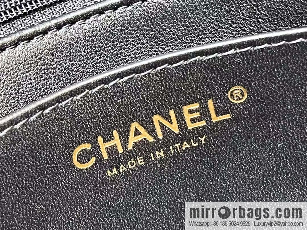 CHANEL 23C dice chain strap fat AS3744 black