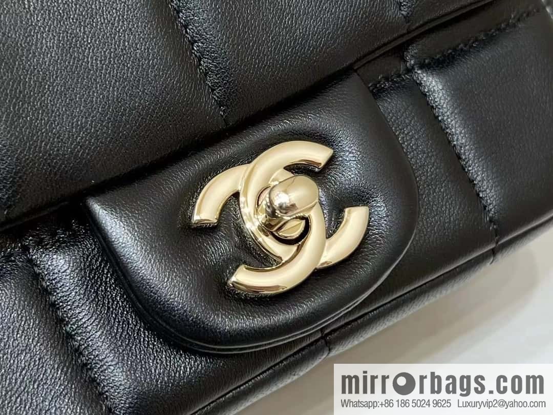 CHANEL 23C dice chain strap fat AS3744 black