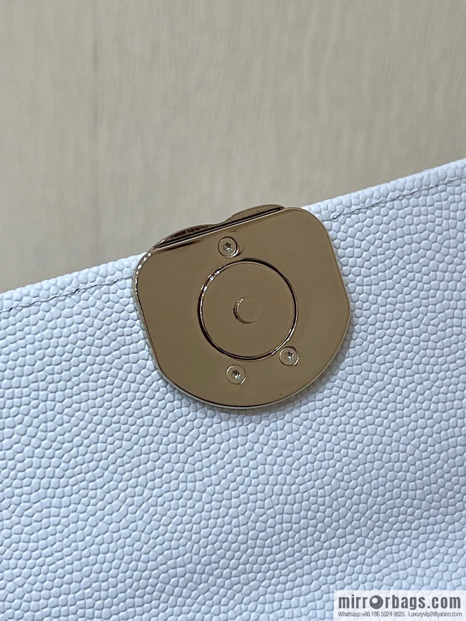 CHANEL 23P spring and summer trailer series Kelly leather handle bag AP3237 white