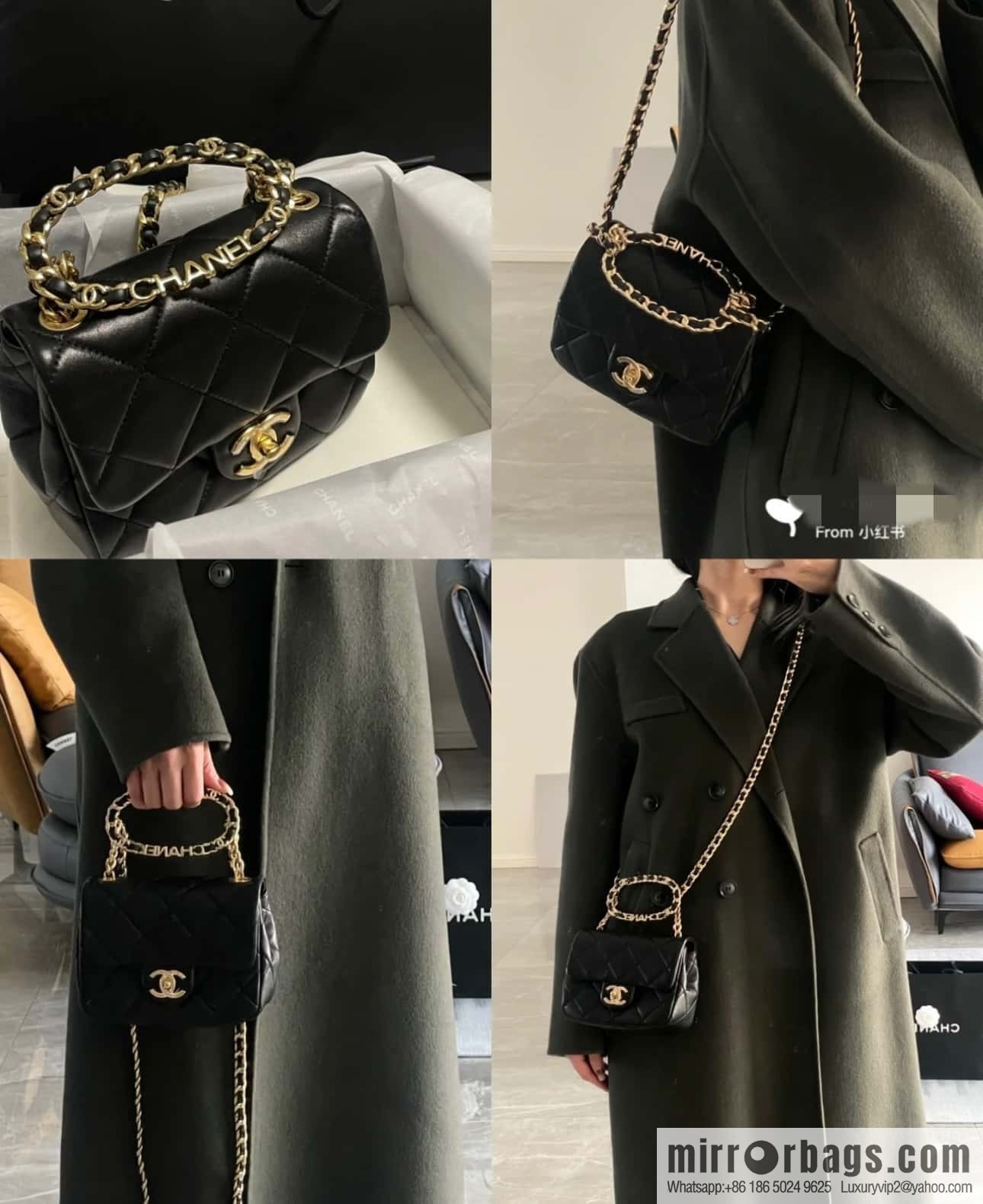 CHANEL 23C early spring vacation new model, arm in arm fat AS3748