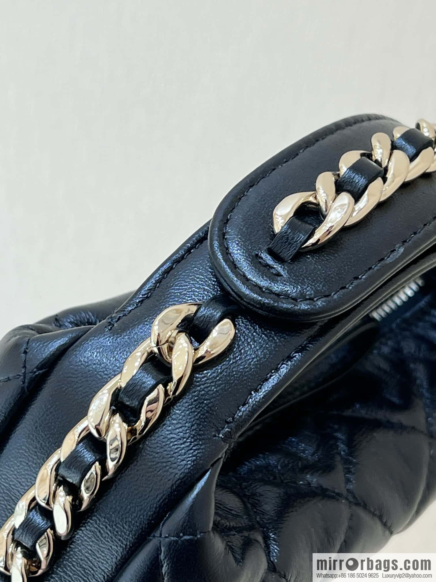 CHANEL 23C early spring vacation new pouch hula hoop AP3095 black
