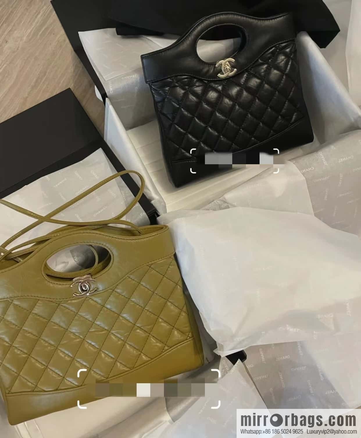 CHANEL 23A Superior Handicraft Series 31bag mini AS4133 olive green