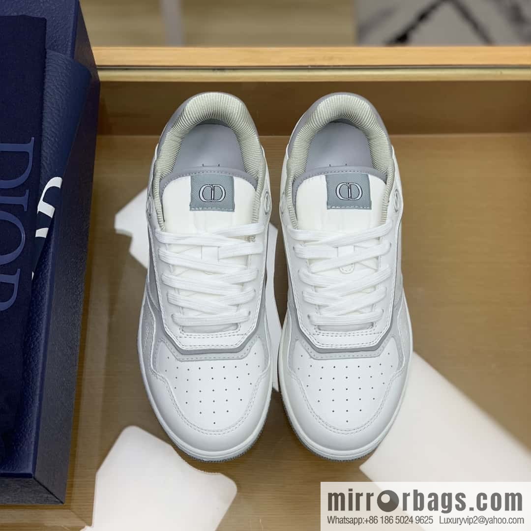 DIOR Dior uses black smooth cow leather (fabric) to carefully make B27 low-top sneakers