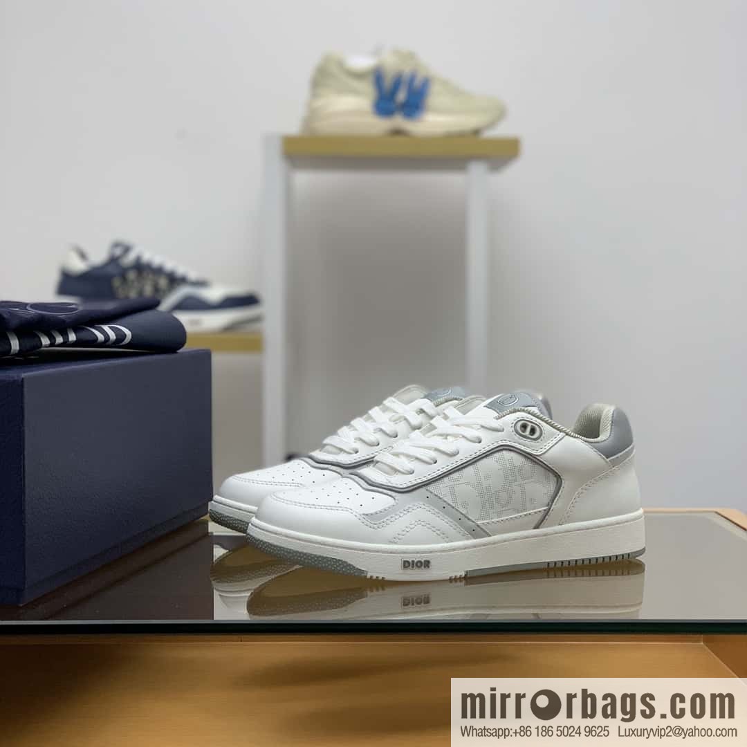 DIOR Dior uses black smooth cow leather (fabric) to carefully make B27 low-top sneakers