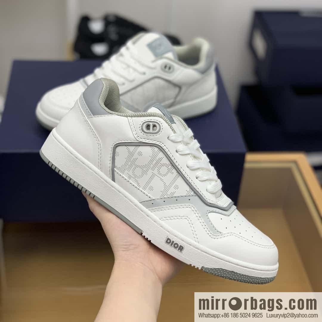 DIOR Dior uses black smooth cow leather (fabric) to carefully make B27 low-top sneakers