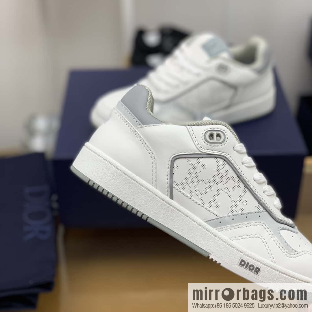 DIOR Dior uses black smooth cow leather (fabric) to carefully make B27 low-top sneakers