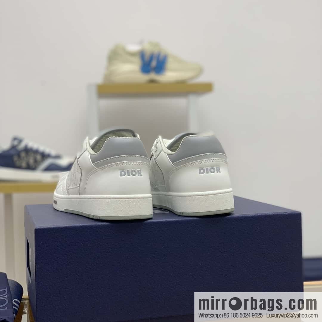 DIOR Dior uses black smooth cow leather (fabric) to carefully make B27 low-top sneakers