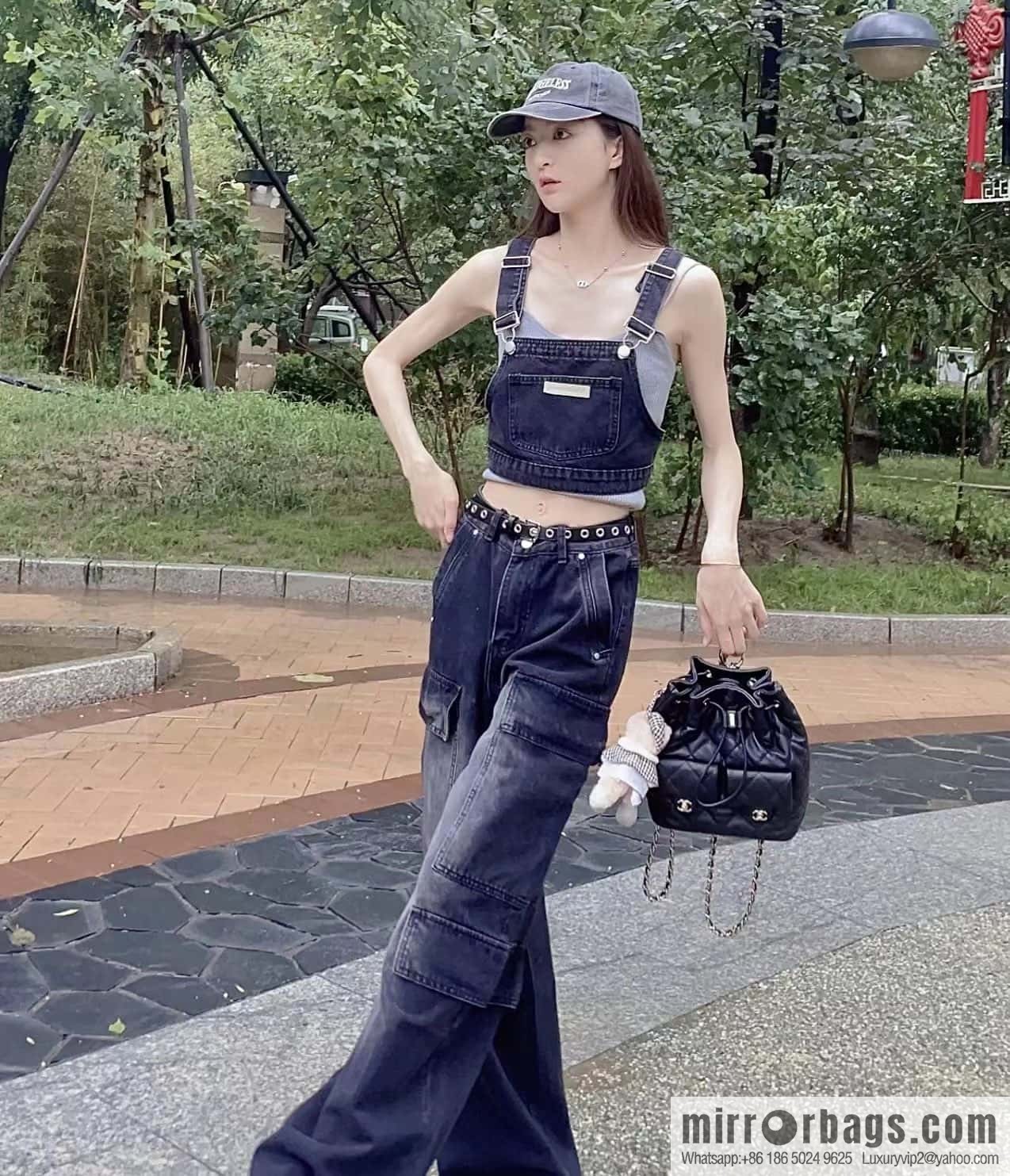 CHANEL 23B autumn and winter trailer series, double pocket double backpack AS4342