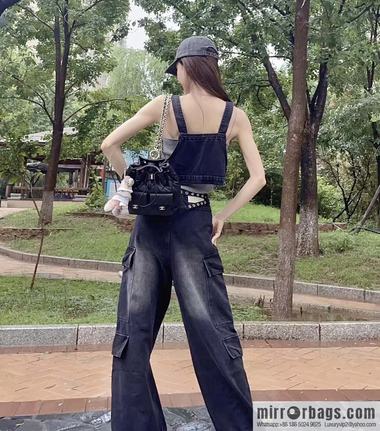 CHANEL 23B autumn and winter trailer series, double pocket double backpack AS4342