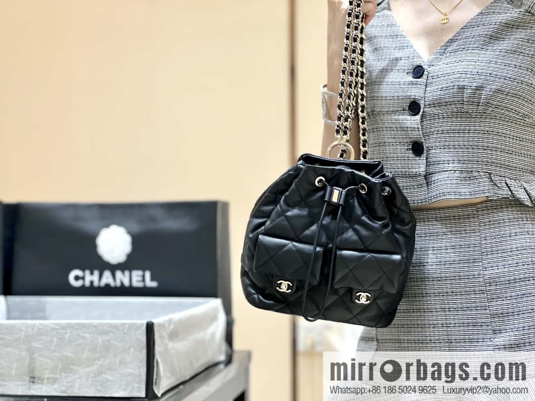 CHANEL 23B autumn and winter trailer series, double pocket double backpack AS4342