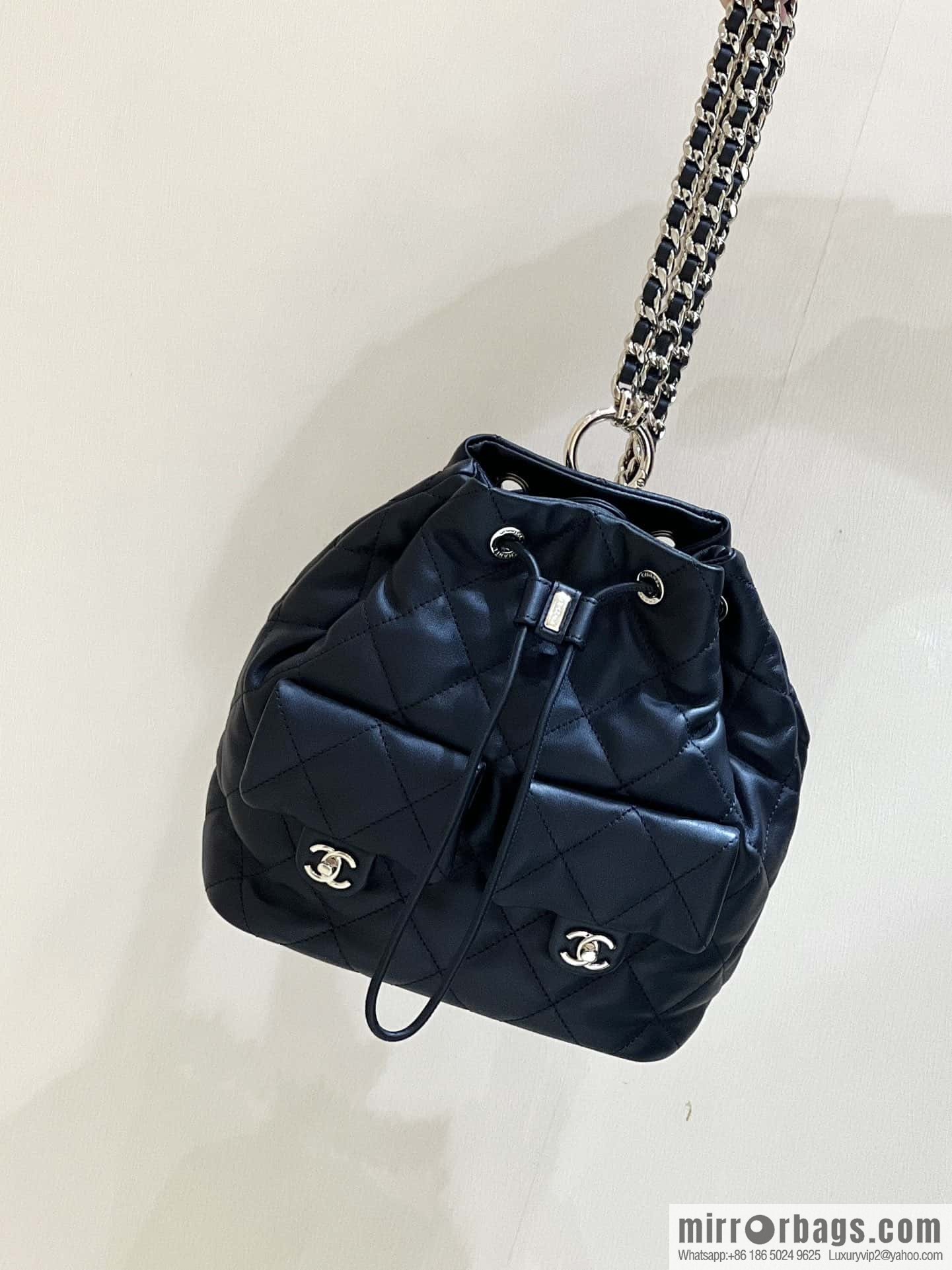 CHANEL 23B autumn and winter trailer series, double pocket double backpack AS4342