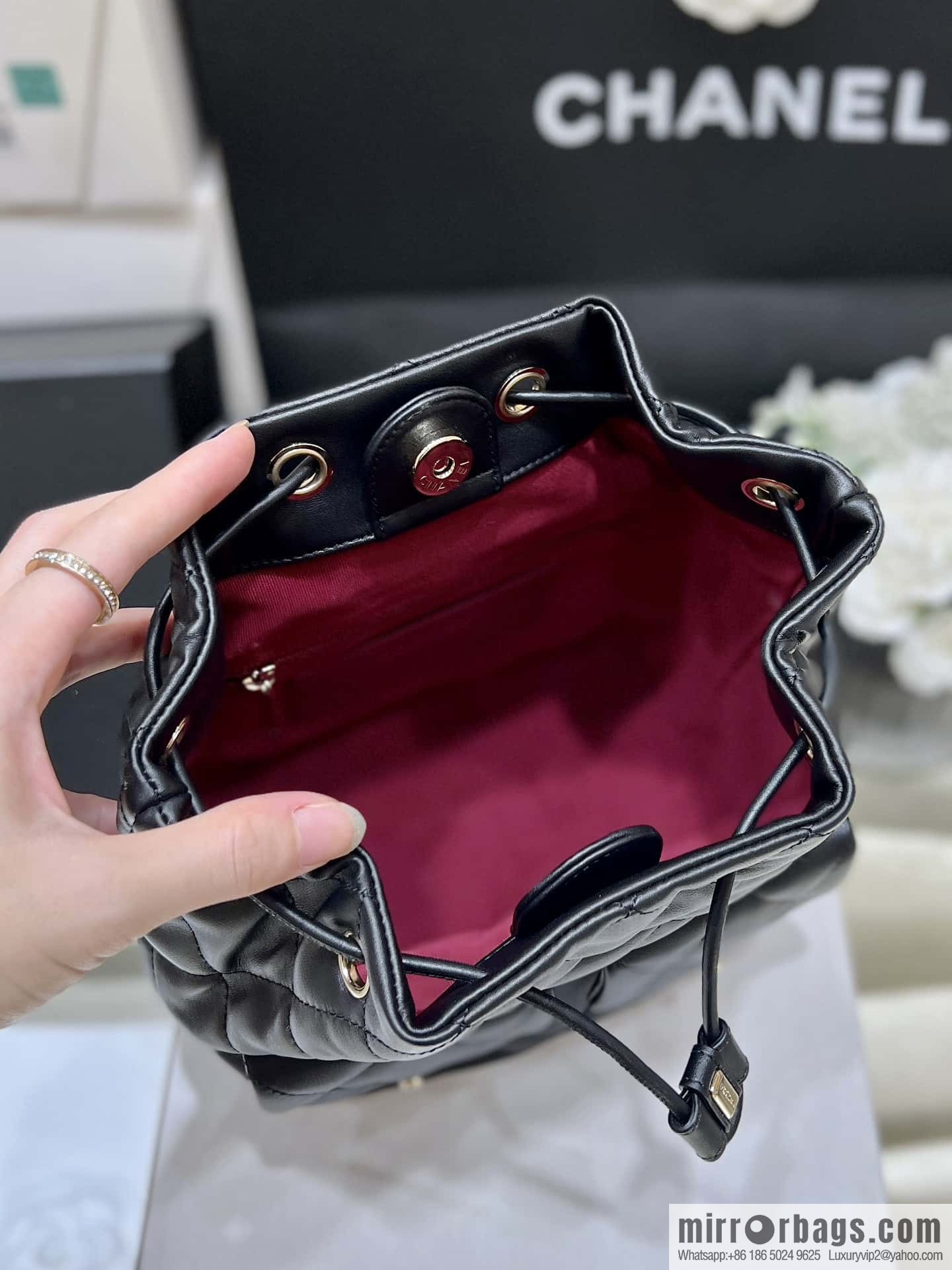 CHANEL 23B autumn and winter trailer series, double pocket double backpack AS4342