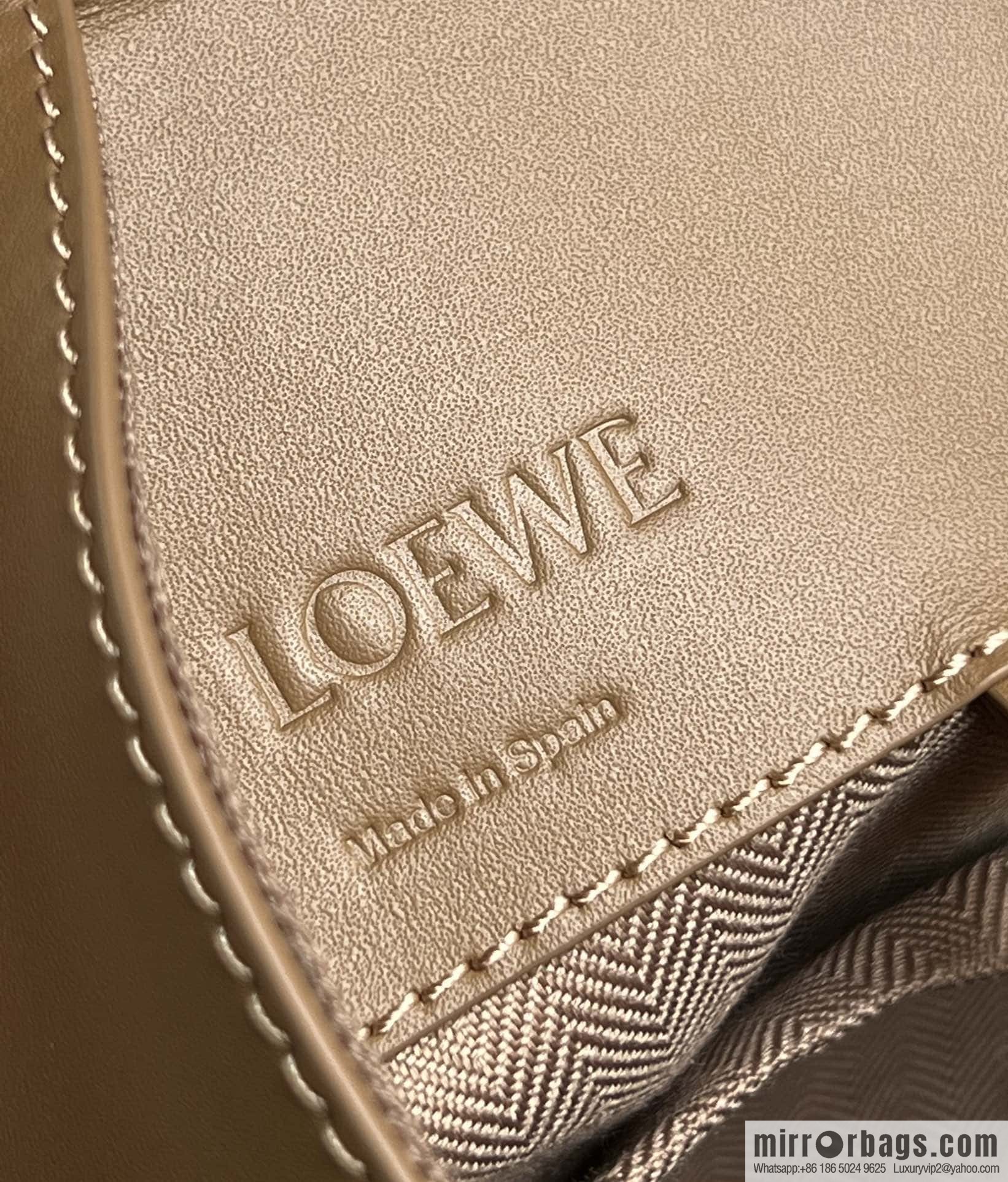 LOEWE 2023 Monochrome glaze satin series Hammock bag Hammock bag 0682