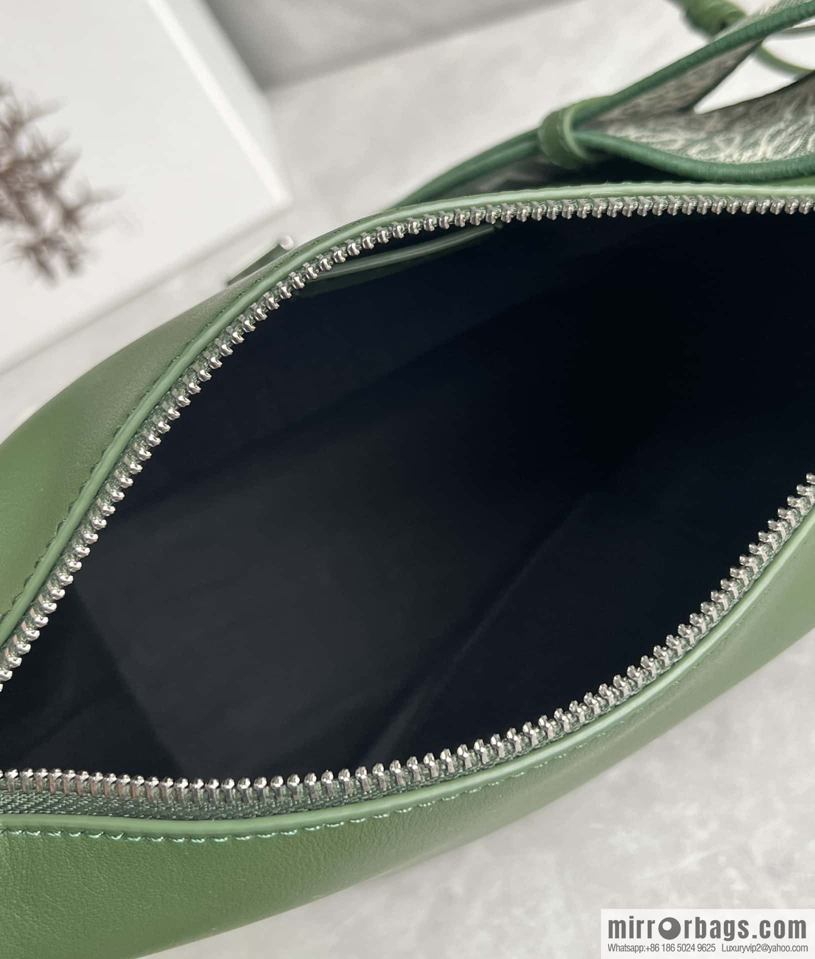 LOEWE Mens Cubi shoulder crossbody bag 0689 green