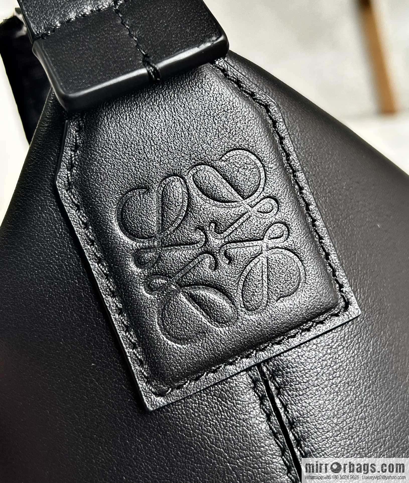 LOEWE Mens Cubi shoulder crossbody bag 0689 black