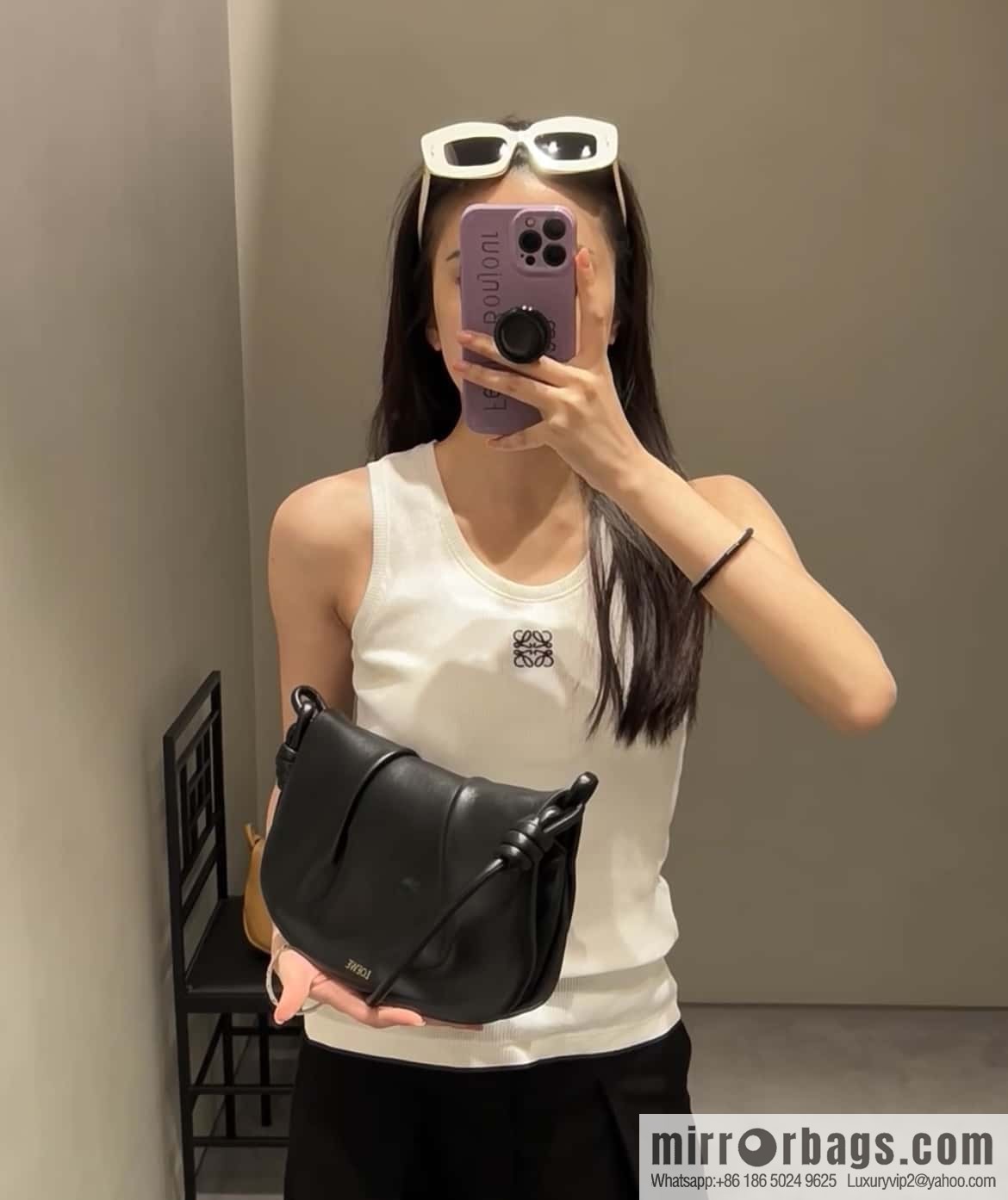 LOEWE latest series Paseo new member Paseo Satchel 0686 black