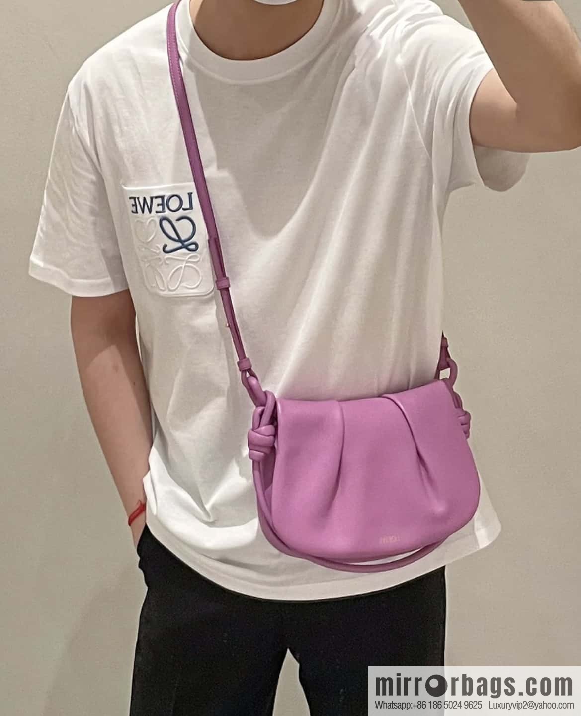LOEWE latest series Paseo new member Paseo Satchel 0686 purple