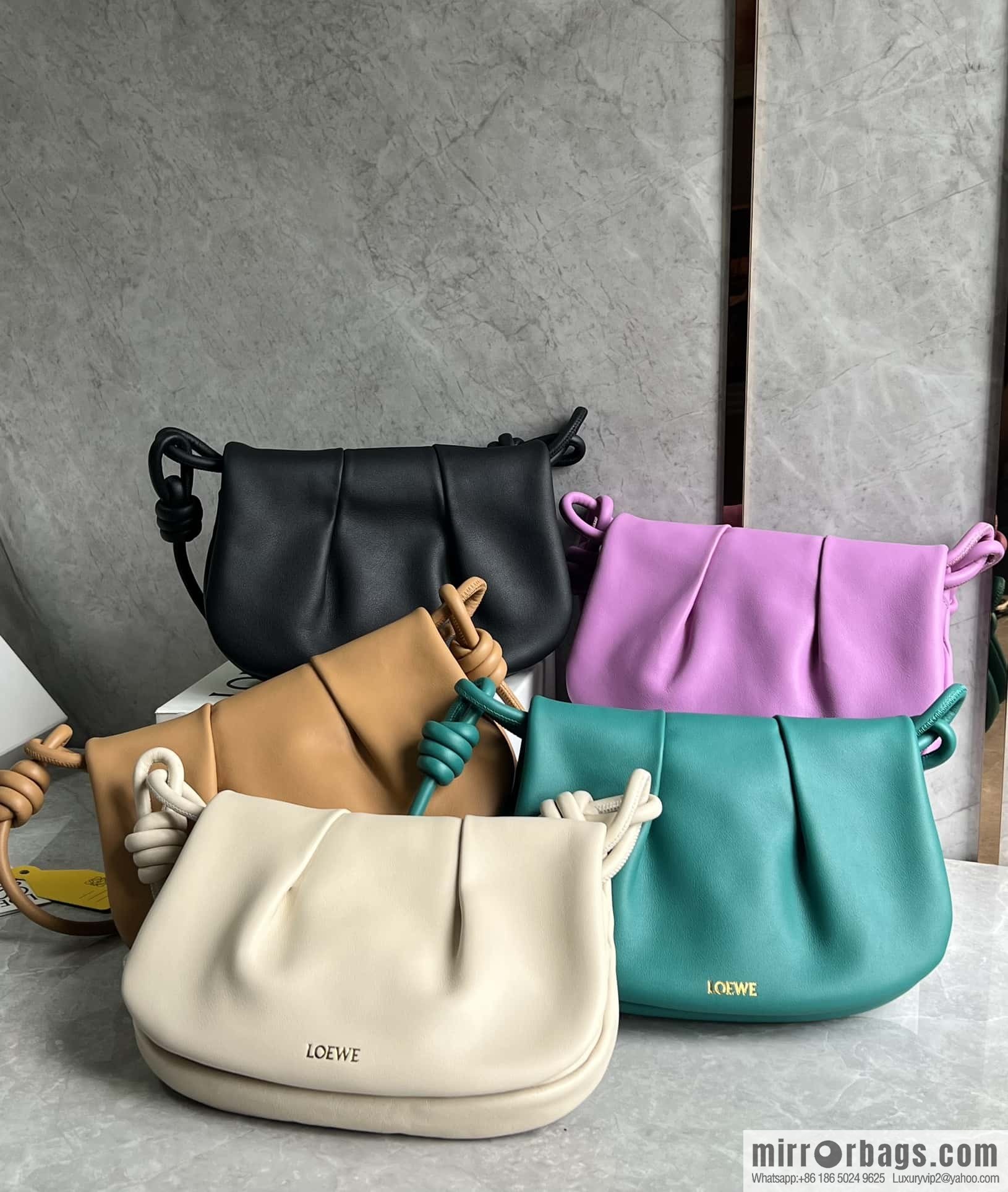 LOEWE latest series Paseo new member Paseo Satchel 0686 purple