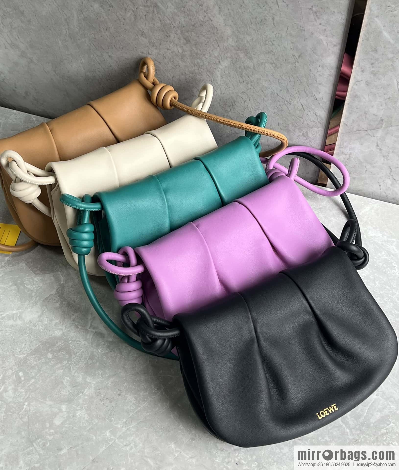 LOEWE latest series Paseo new member Paseo Satchel 0686 purple