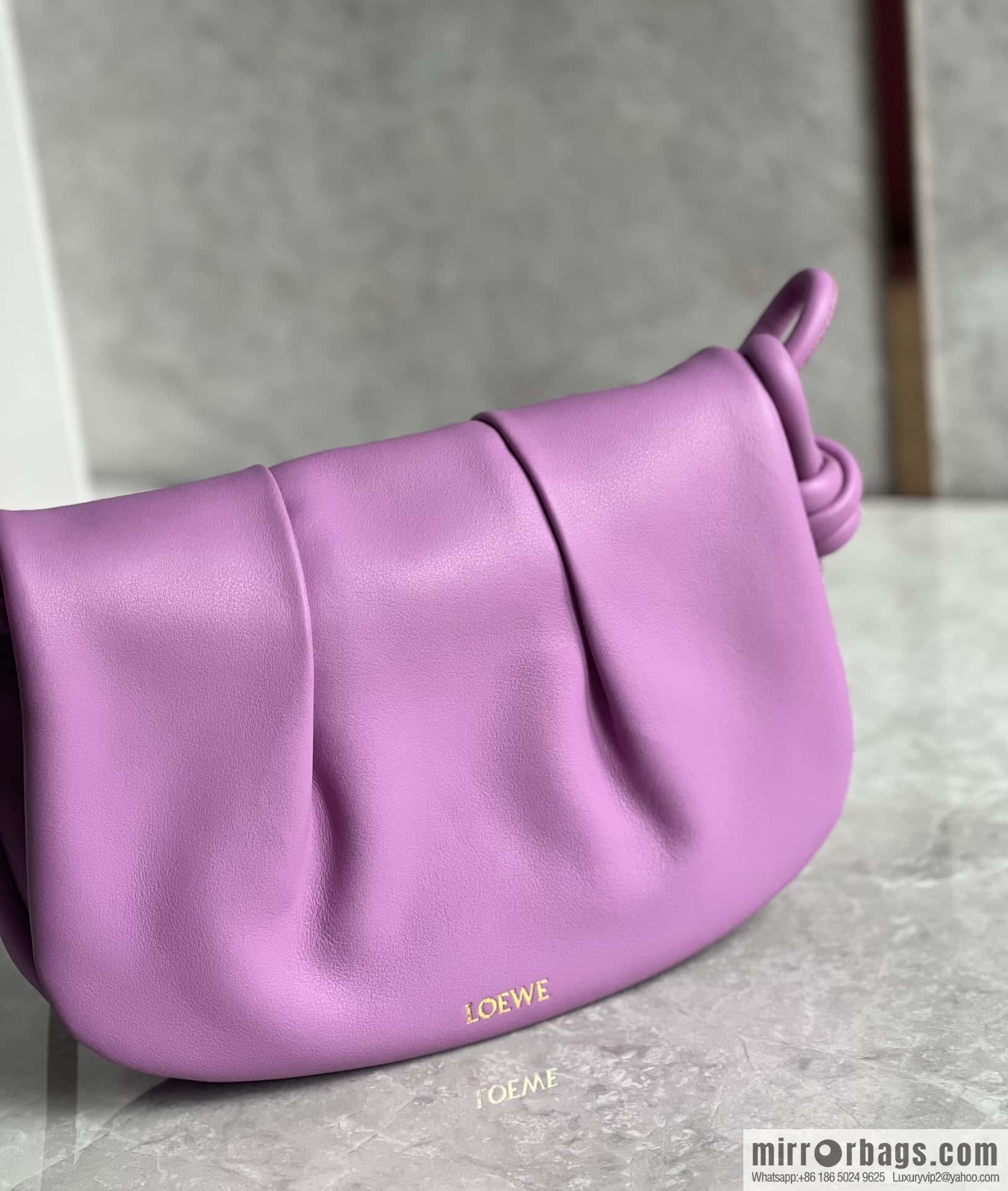 LOEWE latest series Paseo new member Paseo Satchel 0686 purple
