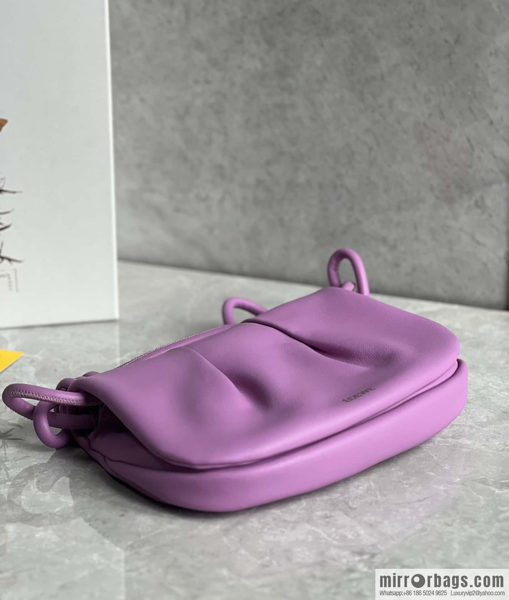LOEWE latest series Paseo new member Paseo Satchel 0686 purple