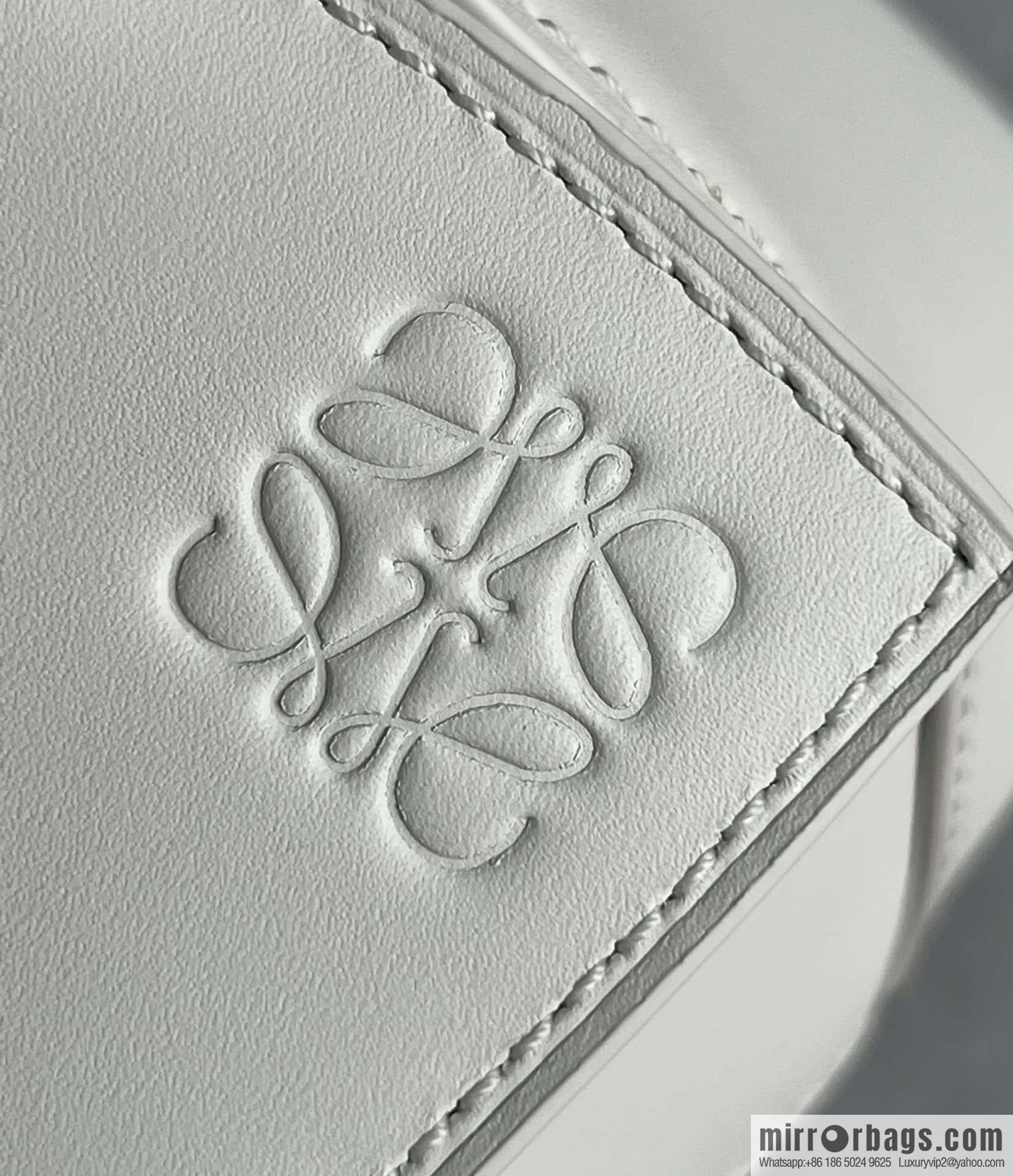 LOEWE Monochrome Glaze Puzzle geometric bag 0681 white
