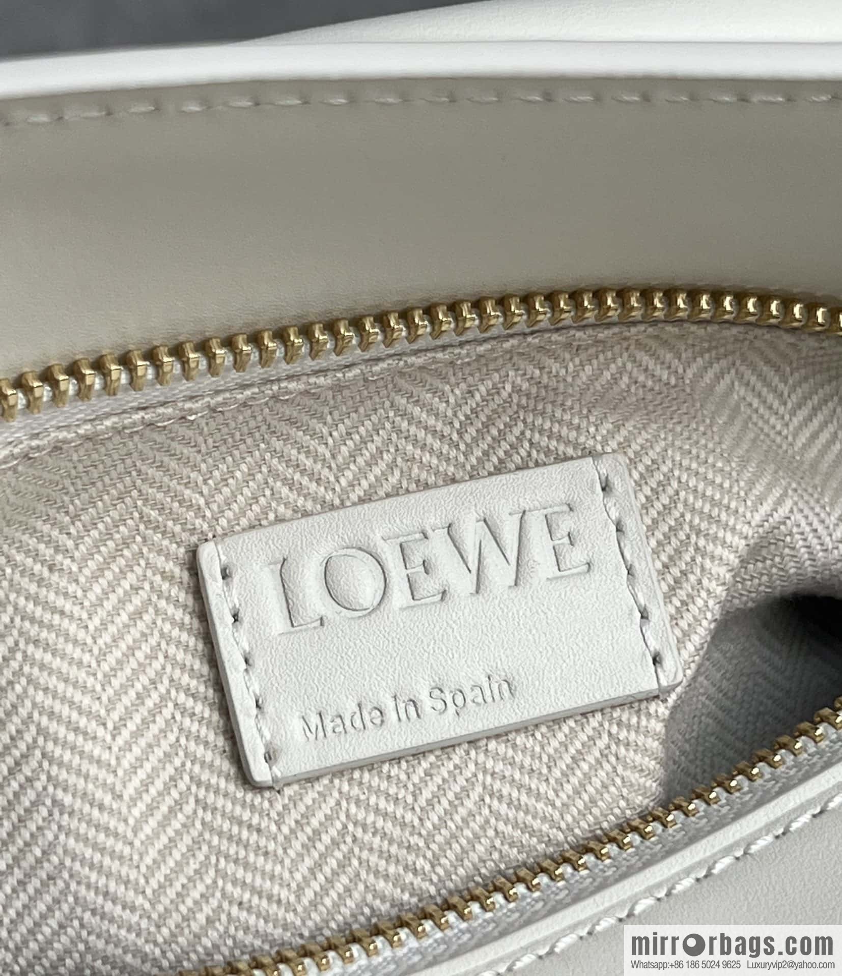 LOEWE Monochrome Glaze Puzzle geometric bag 0681 white