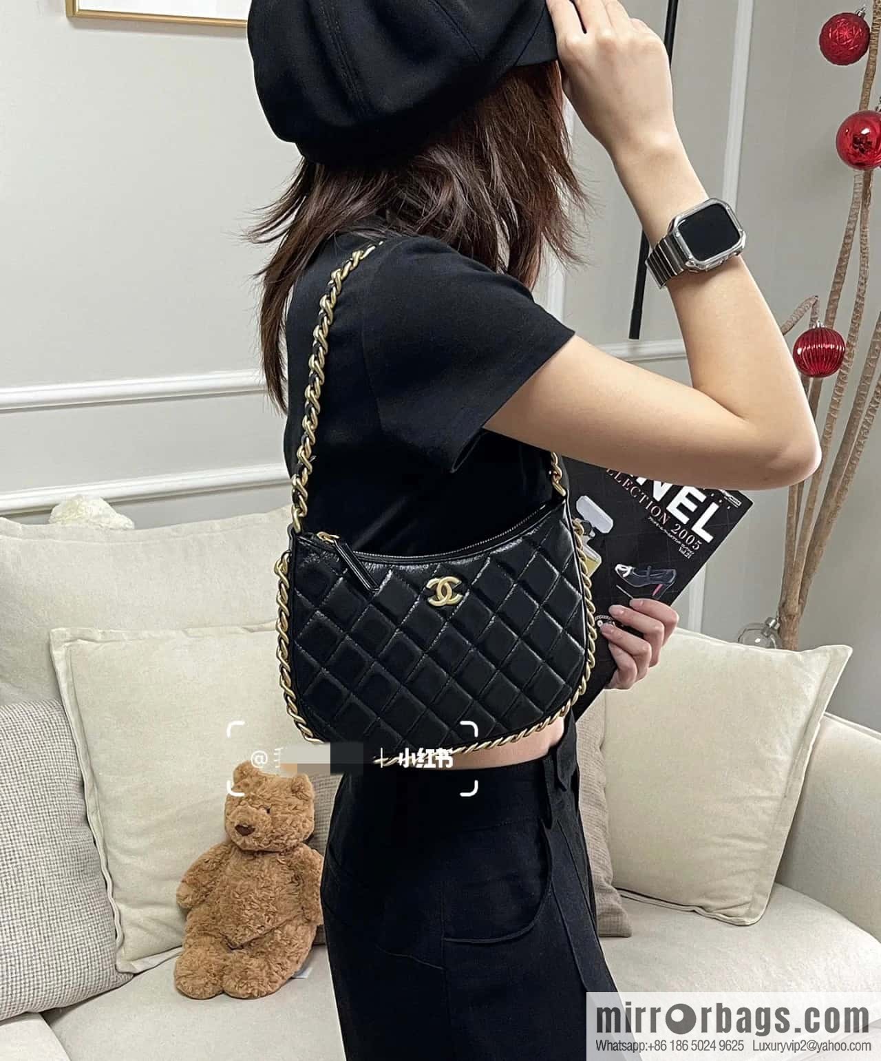 CHANEL 23B autumn and winter trailer series hobo armpit bag AS4378